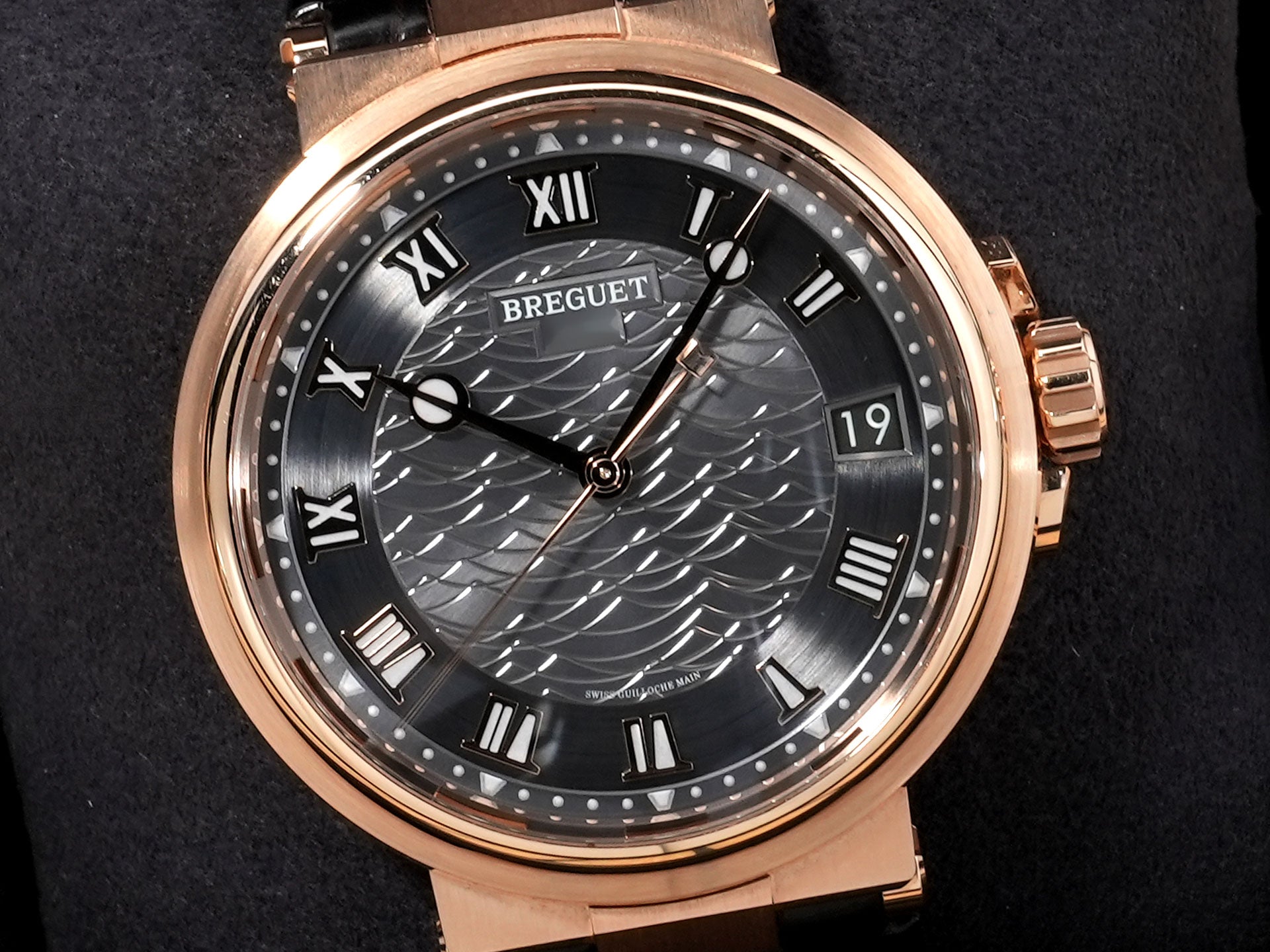 Breguet Marine Ref. 5517BR/G3/9ZU Rose Gold Slate Dial Excellent Condition uhjz2nrc