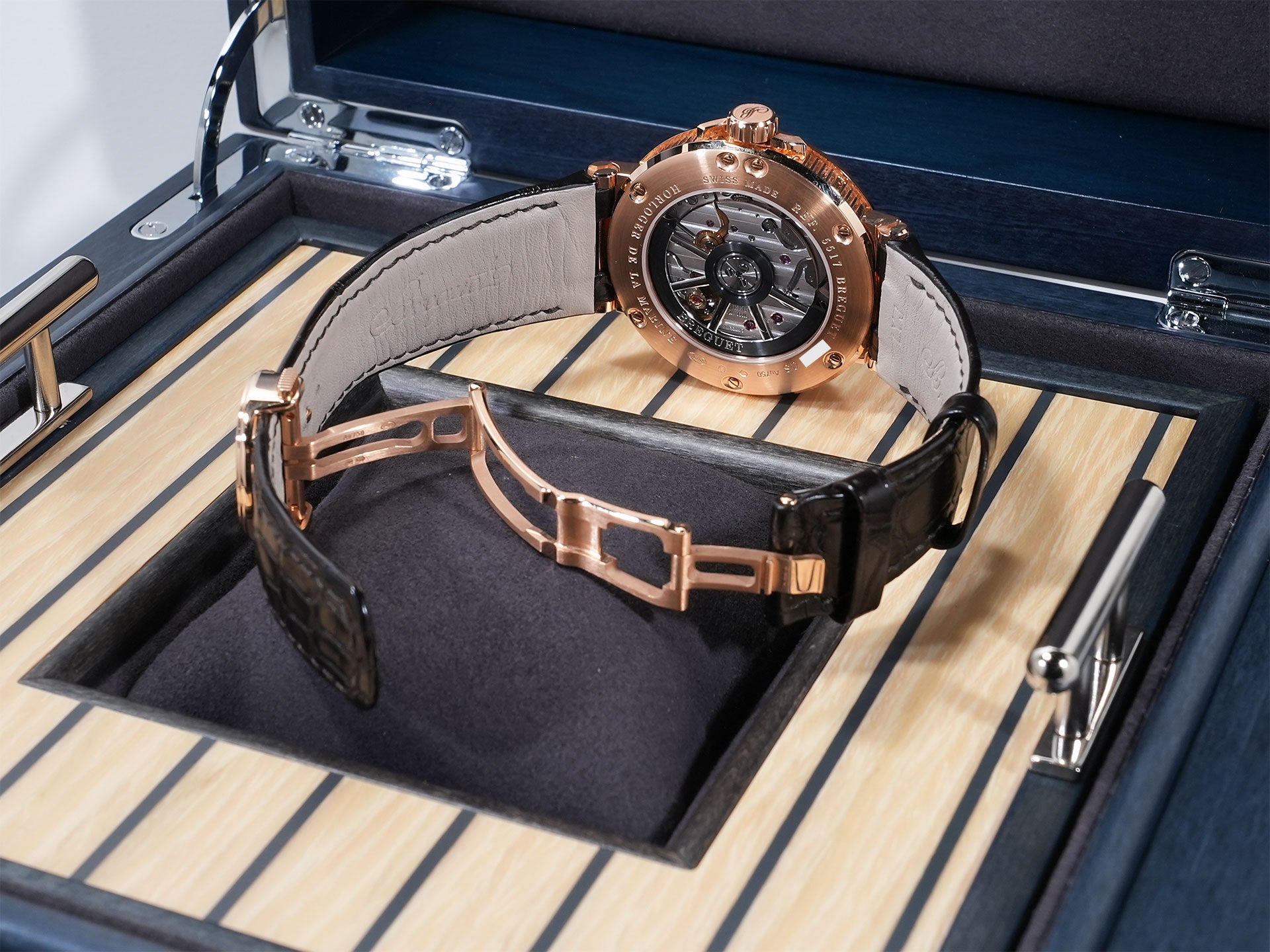 Breguet Marine Ref. 5517BR/G3/9ZU Rose Gold Slate Dial Excellent Condition uhjz2nrc