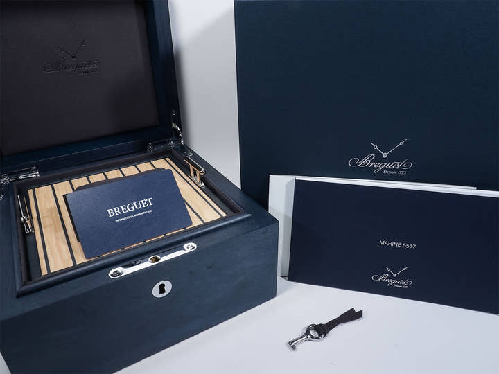 Breguet Marine Ref. 5517BR/G3/9ZU Rose Gold Slate Dial Excellent Condition uhjz2nrc