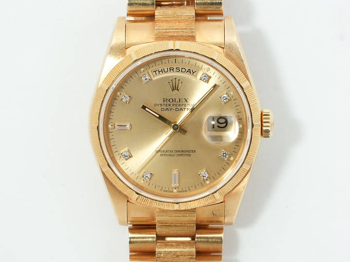 Rolex Day-Date Ref. 18248A Yellow Gold with Champagne Gold Dial, Pre-owned (w8fcggyj)