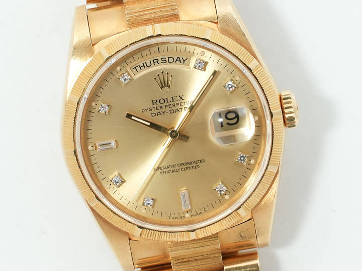 Rolex Day-Date Ref. 18248A Yellow Gold with Champagne Gold Dial, Pre-owned (w8fcggyj)
