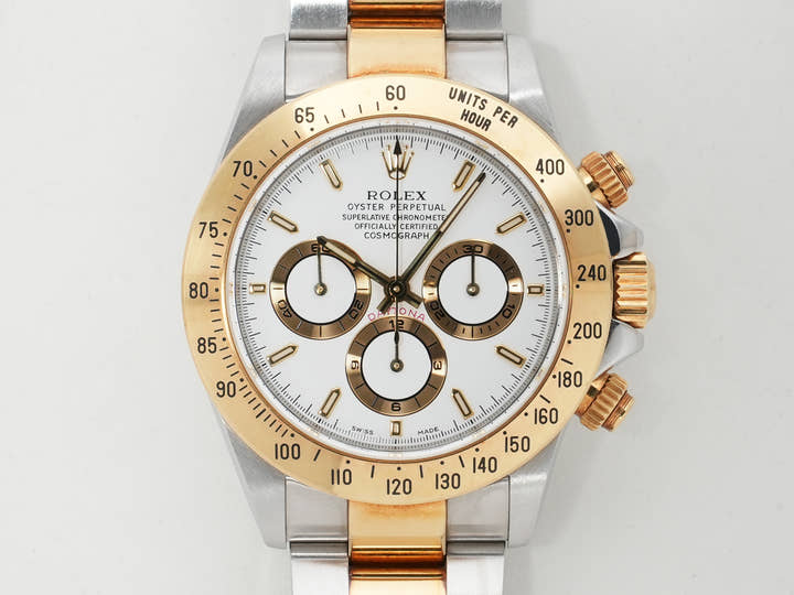 Pre-owned Rolex Daytona El Primero Ref. 16523 Stainless Steel/Yellow Gold White Dial 3gj5qqru