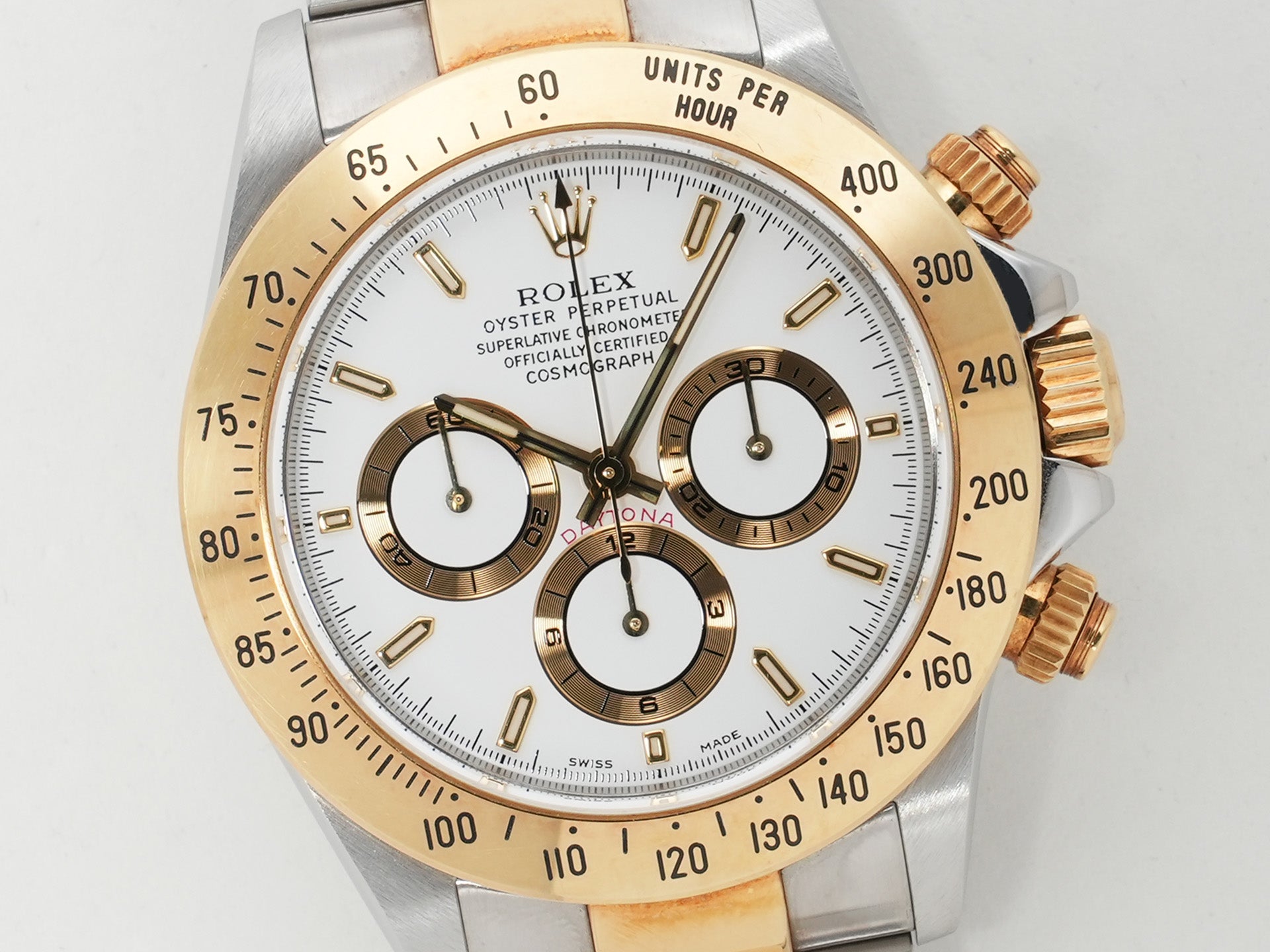 Pre-owned Rolex Daytona El Primero Ref. 16523 Stainless Steel/Yellow Gold White Dial 3gj5qqru