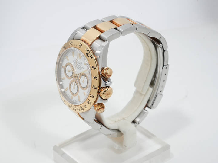 Pre-owned Rolex Daytona El Primero Ref. 16523 Stainless Steel/Yellow Gold White Dial 3gj5qqru