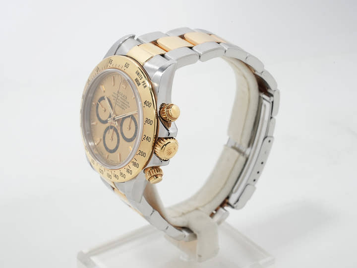 Pre-owned Rolex Daytona El Primero Ref. 16523 Stainless Steel/Yellow Gold Champagne Dial (pwu4e8jg)