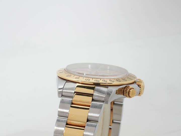 Pre-owned Rolex Daytona El Primero Ref. 16523 Stainless Steel/Yellow Gold Champagne Dial (pwu4e8jg)