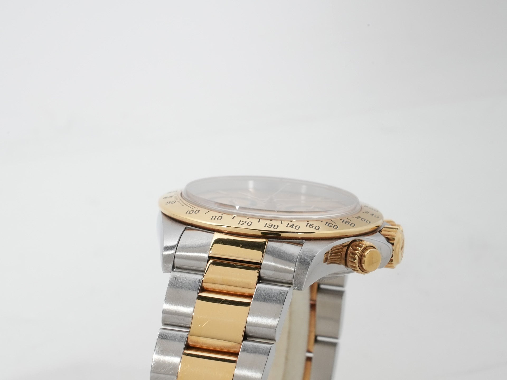 Pre-owned Rolex Daytona El Primero Ref. 16523 Stainless Steel/Yellow Gold Champagne Dial (pwu4e8jg)