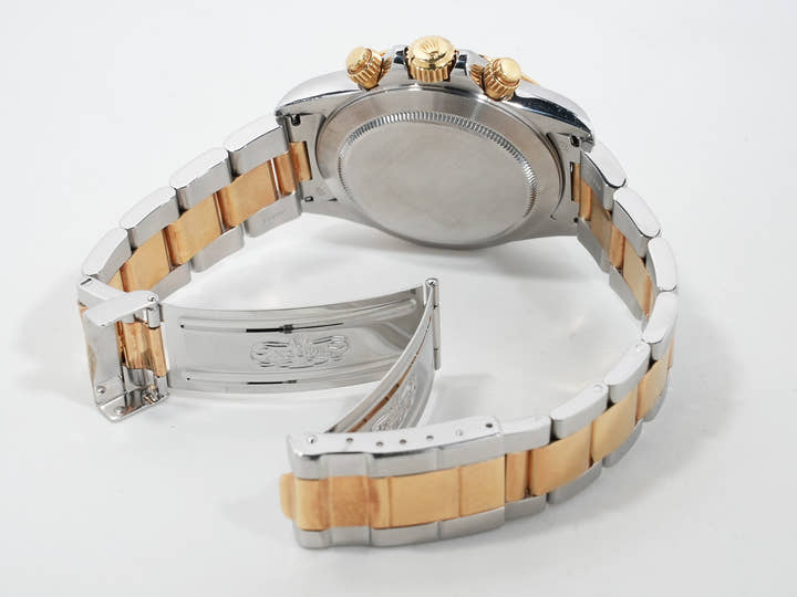 Pre-owned Rolex Daytona El Primero Ref. 16523 Stainless Steel/Yellow Gold Champagne Dial (pwu4e8jg)