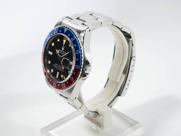 Pre-owned Rolex GMT-Master Ref. 16750 Stainless Steel Black Dial Oyster Bracelet t76optc5