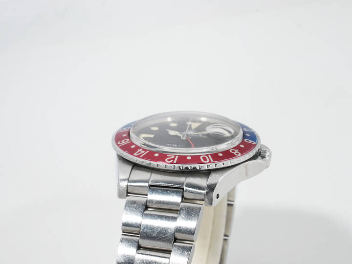 Pre-owned Rolex GMT-Master Ref. 16750 Stainless Steel Black Dial Oyster Bracelet t76optc5