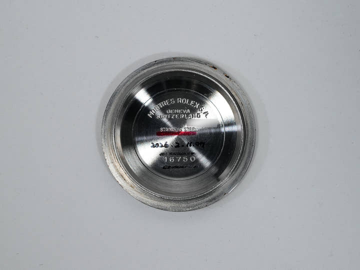 Pre-owned Rolex GMT-Master Ref. 16750 Stainless Steel Black Dial Oyster Bracelet t76optc5