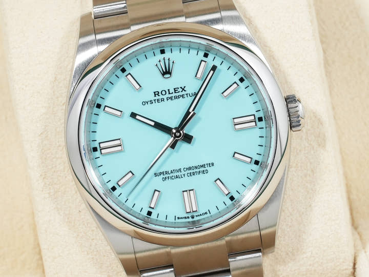 Rolex Oyster Perpetual 36 Ref. 126000 Stainless Steel Turquoise Dial Excellent Condition e6jz3s6e