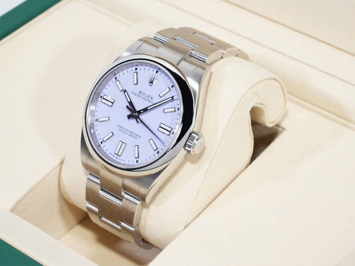 Rolex Oyster Perpetual 41 Ref. 134300 Stainless Steel Lavender Dial Unused 26hrjzaz