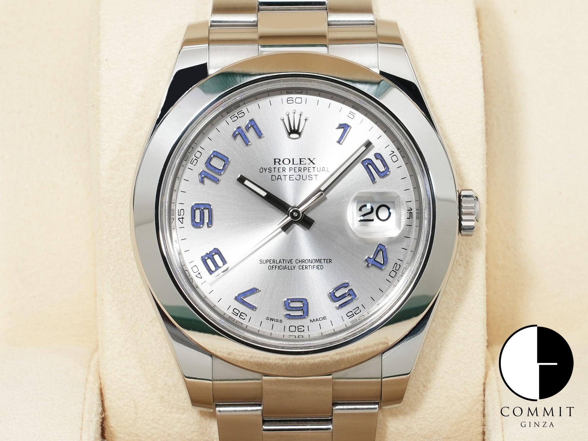 ロレックス デイトジャストII Ref.116300 ステンレススチール シルバーアラビア文字盤 オイスターブレスレット 中古 rau4ij8u