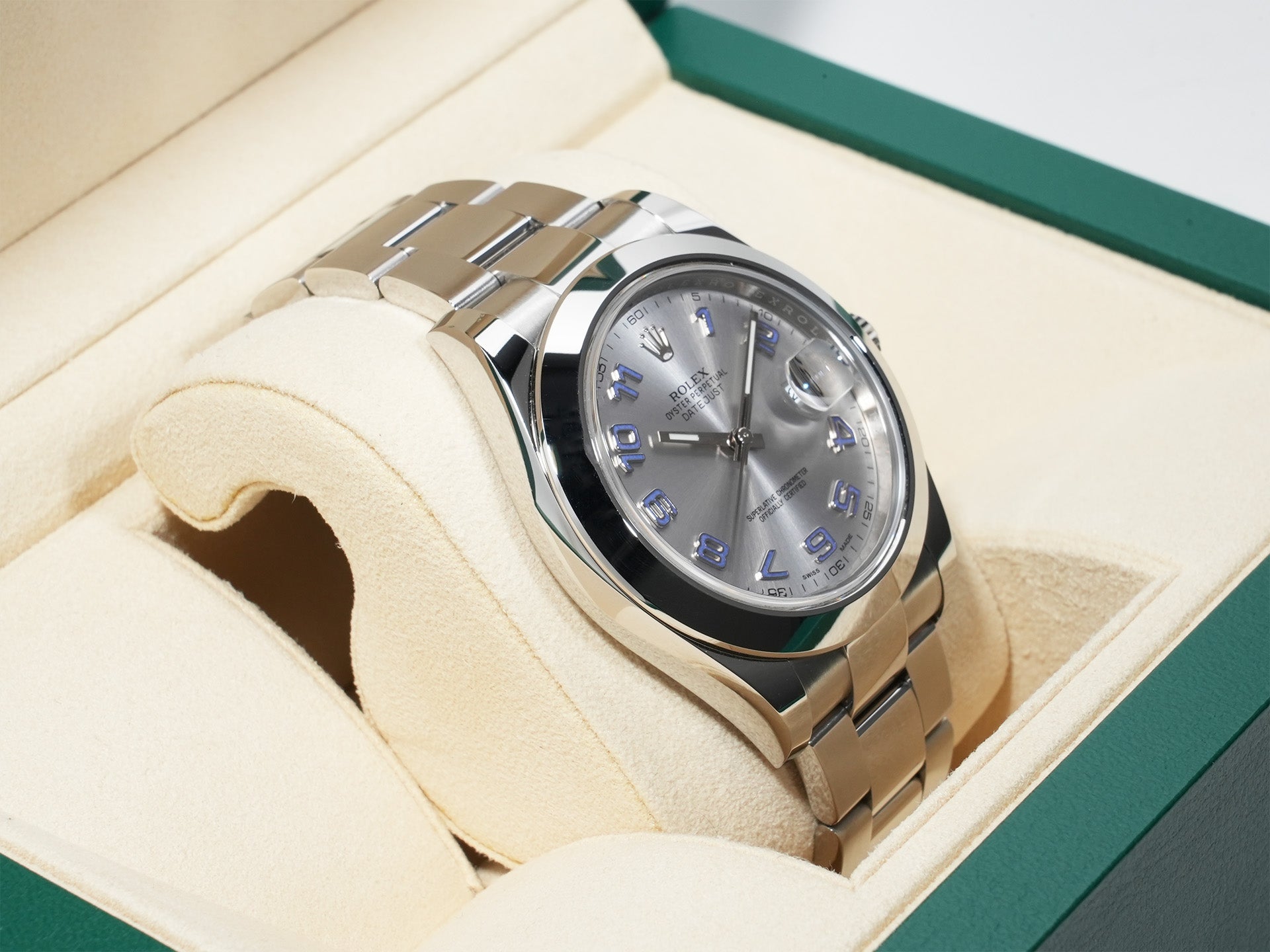 Pre-owned Rolex Datejust II Ref. 116300 Stainless Steel with Silver Arabic Dial and Oyster Bracelet (rau4ij8u)