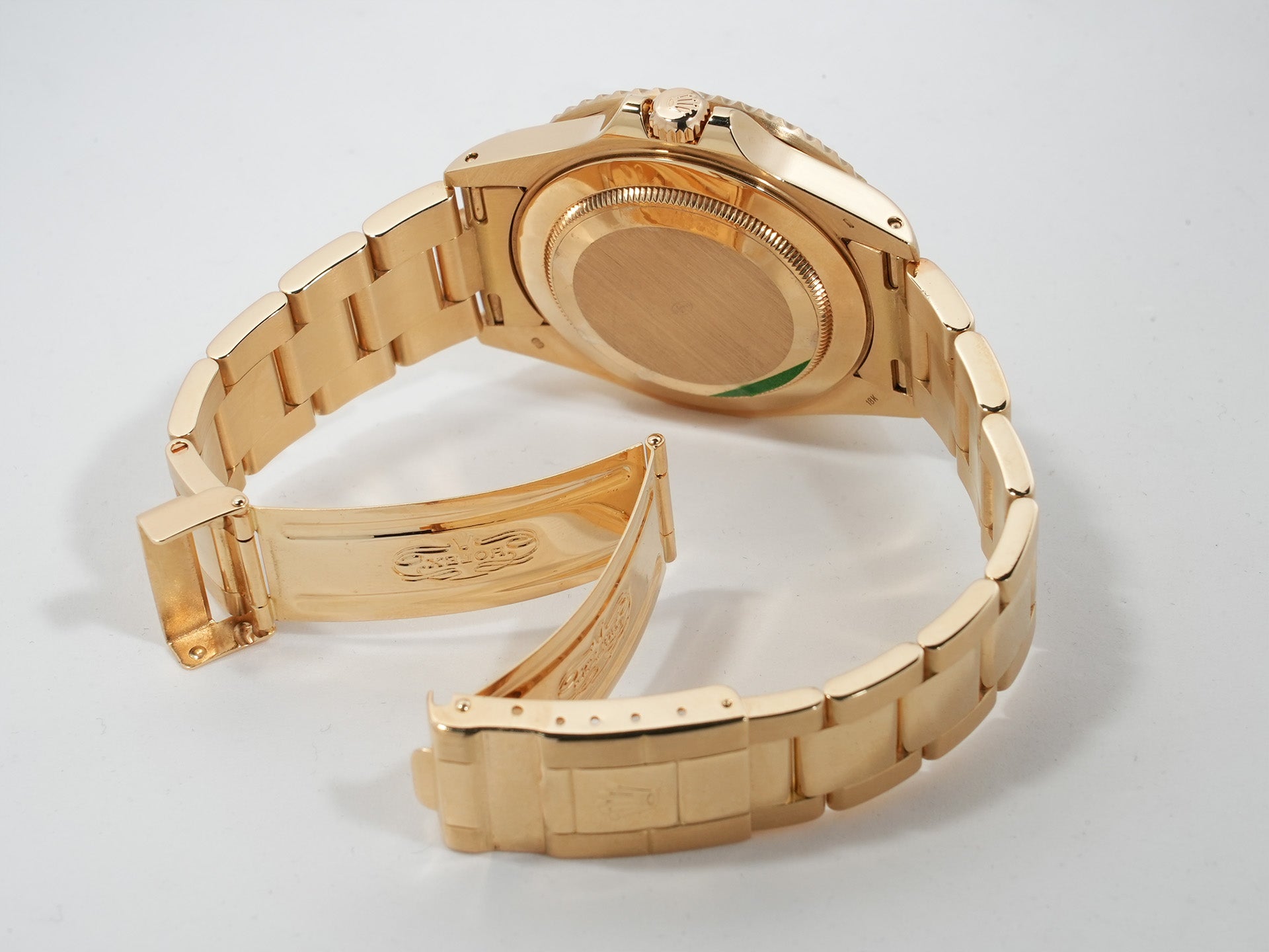 Rolex GMT-Master II Ref. 16718RG Yellow Gold Silver Dial Pre-owned zjxp5uad