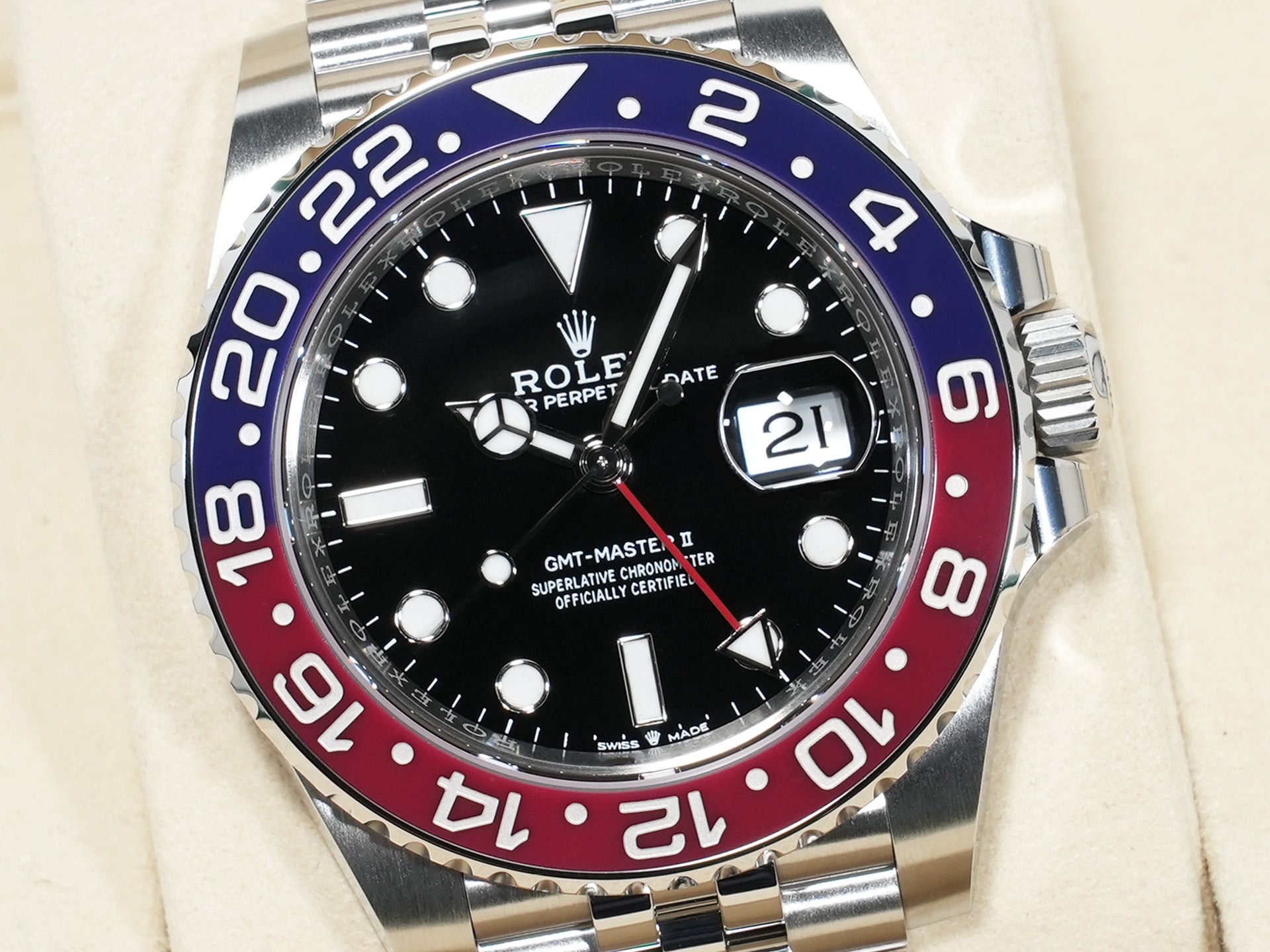 ロレックス GMTマスターII Ref.126710BLRO ステンレススチール ブラック文字盤 ジュビリーブレスレット 未使用 8pbuvggd