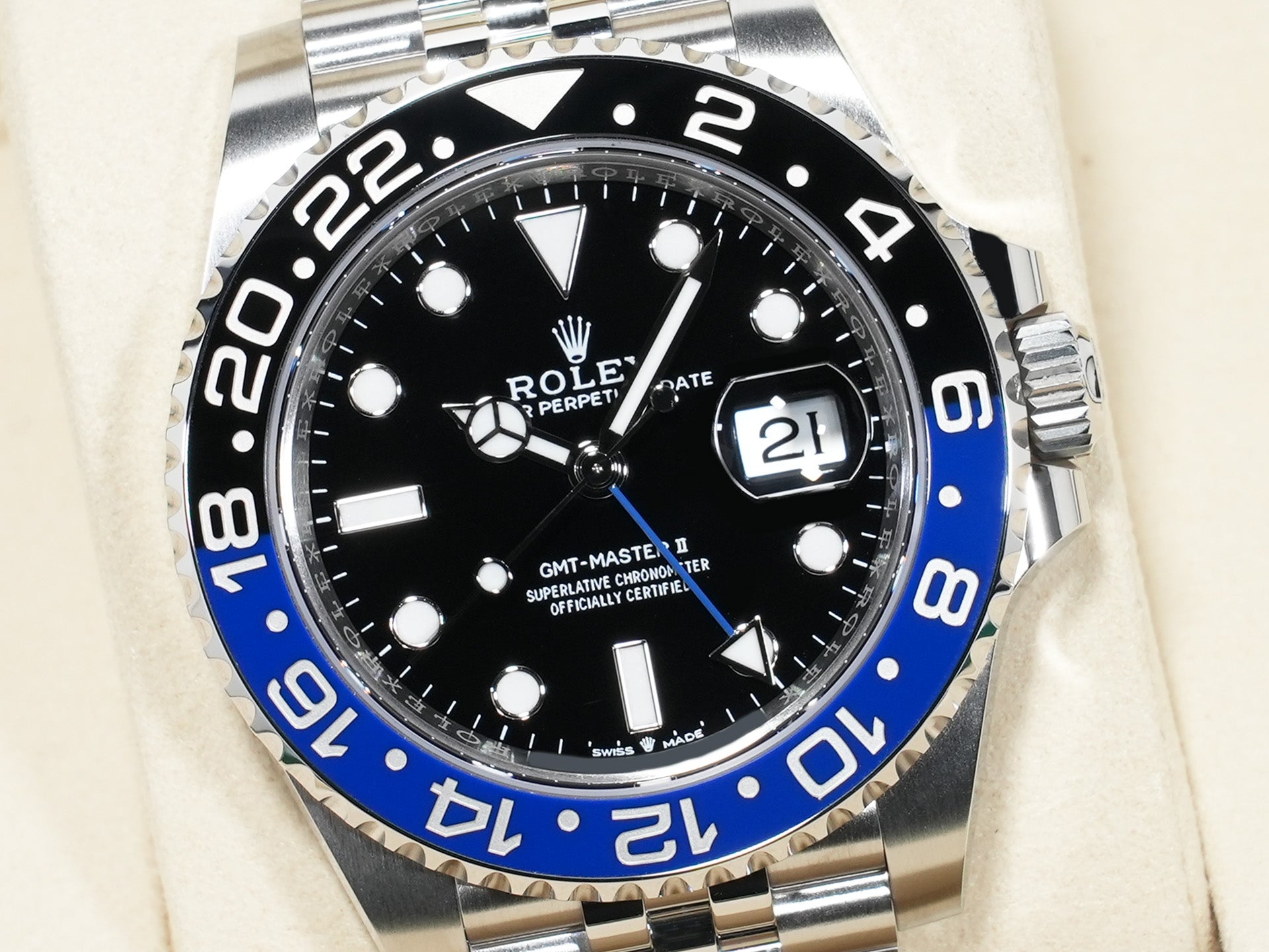 ロレックス GMTマスターII Ref.126710BLNR ステンレススチール ブラック文字盤 ジュビリーブレスレット 未使用 o7tfwnfg