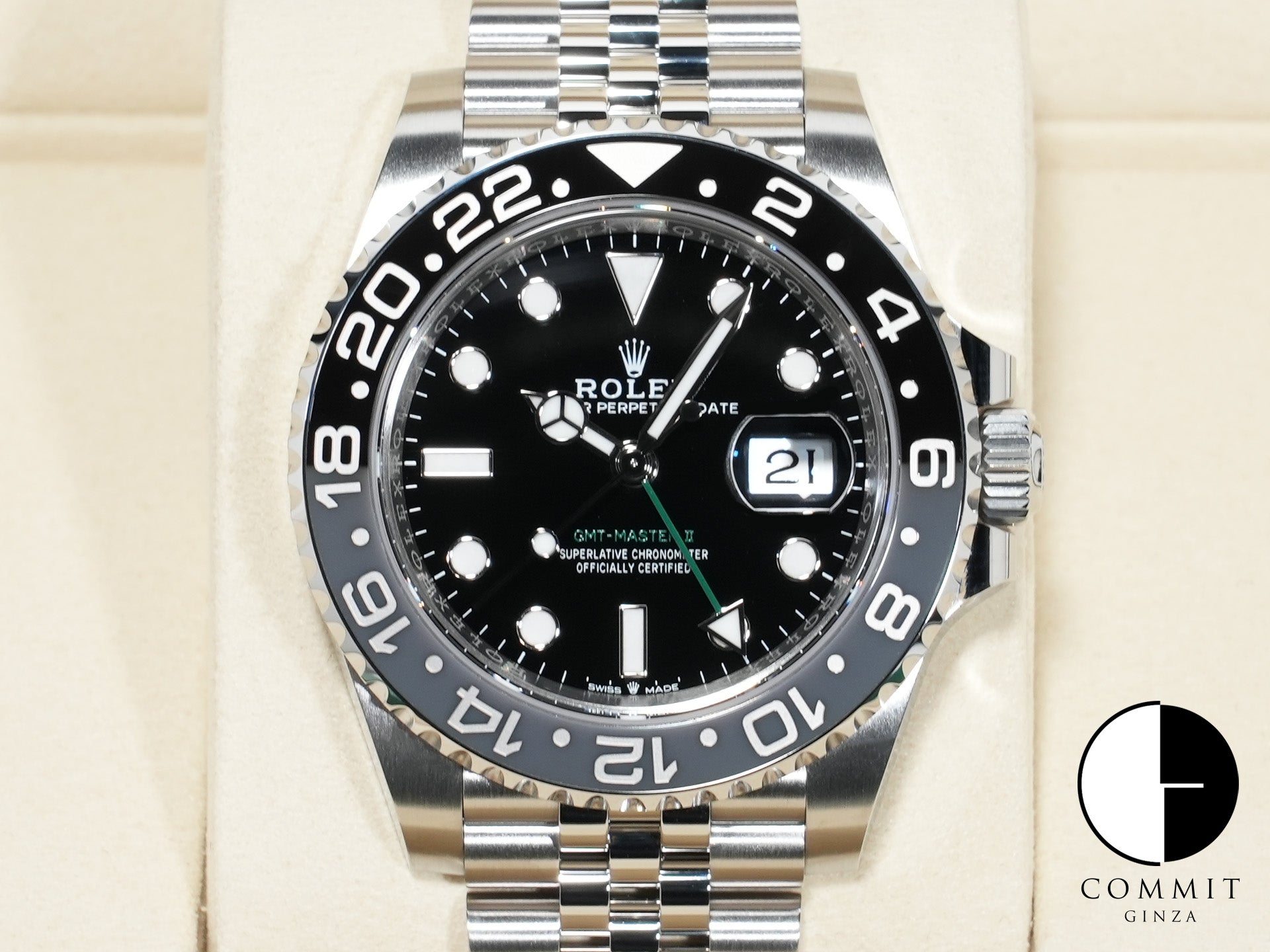 ロレックス GMTマスターII Ref.126710GRNR ステンレススチール ブラック文字盤 ジュビリーブレスレット 未使用 398z33i7