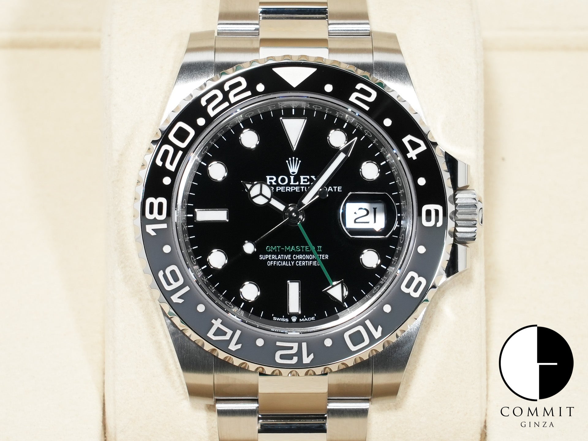 ロレックス GMTマスターII Ref.126710GRNR ステンレススチール ブラック文字盤 オイスターブレスレット 未使用 c43texxu