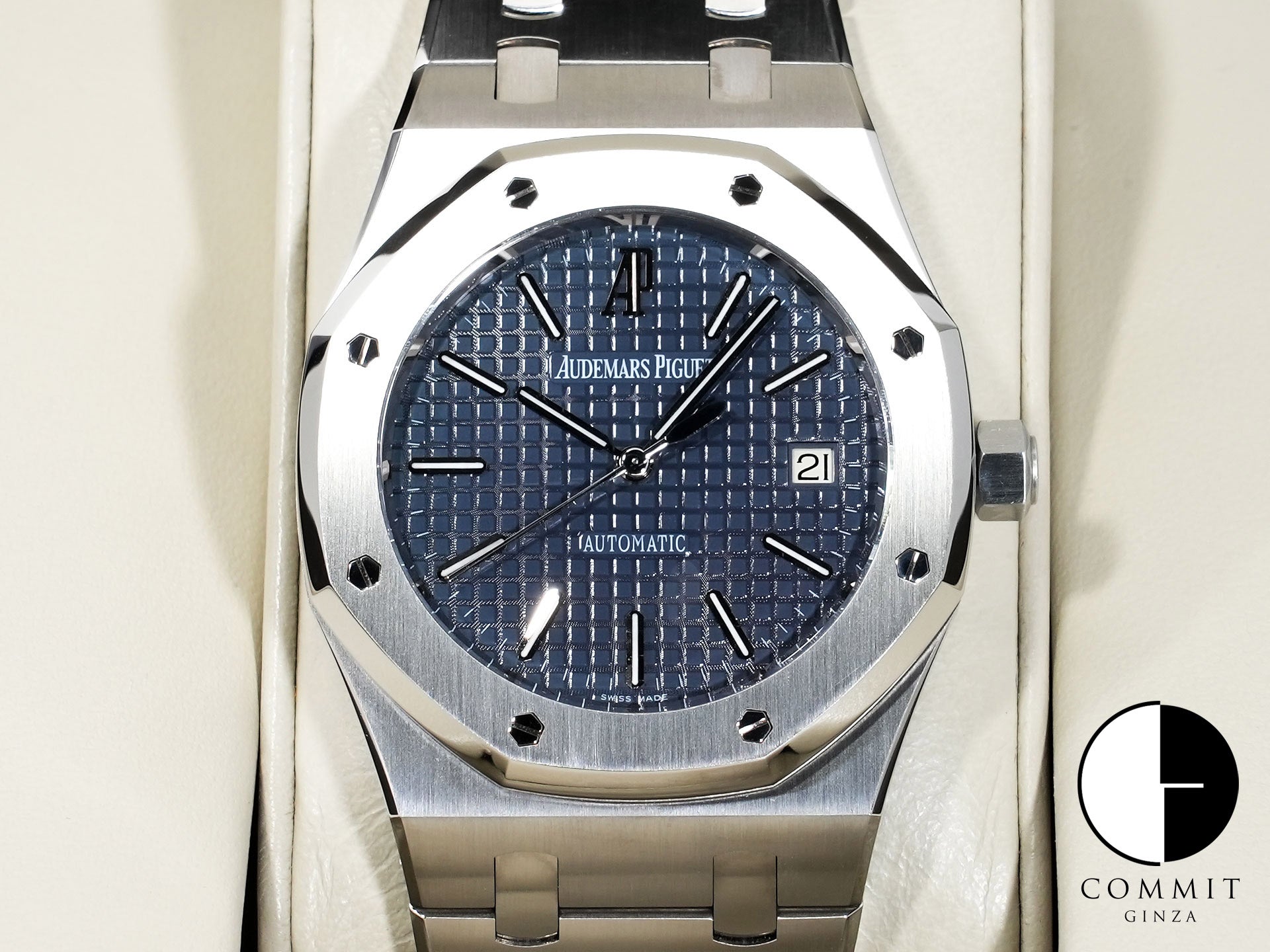 オーデマピゲ ロイヤルオーク Ref.15300ST.OO.1220ST.02 ステンレススチール ブルー文字盤 中古 dbfi7cct