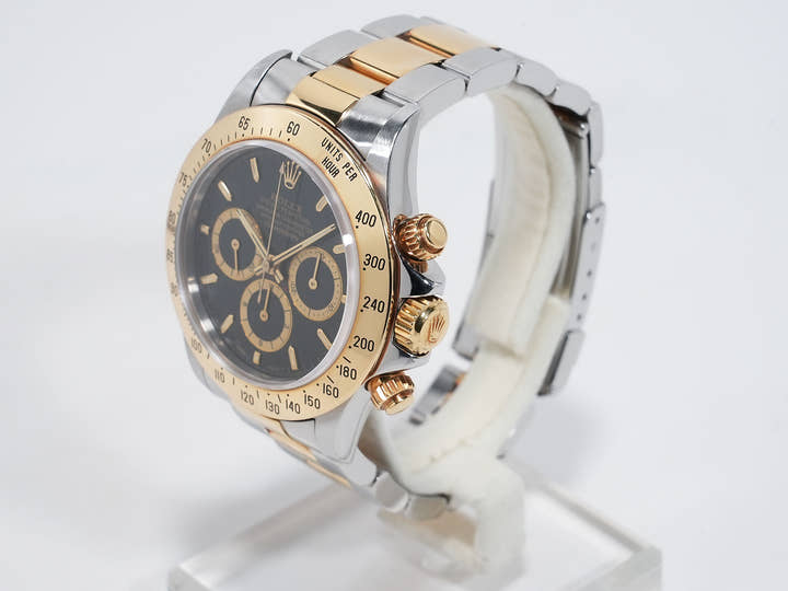ロレックス デイトナ エルプリメロ Ref.16523 ステンレススチール/イエローゴールド ブラック文字盤 中古 qgfwi6i9