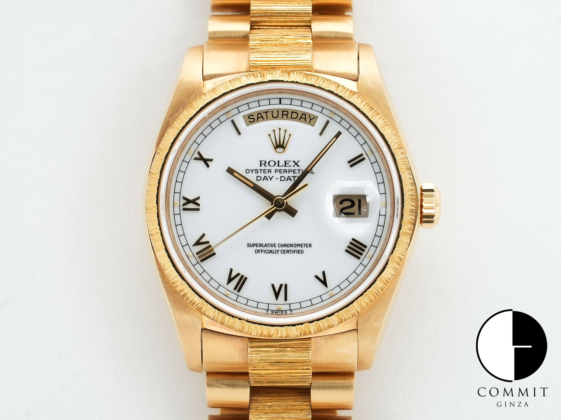ロレックス デイデイト Ref.18078 イエローゴールド ホワイトローマン文字盤 中古 akvtr2yx