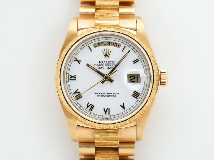 ロレックス デイデイト Ref.18078 イエローゴールド ホワイトローマン文字盤 中古 akvtr2yx
