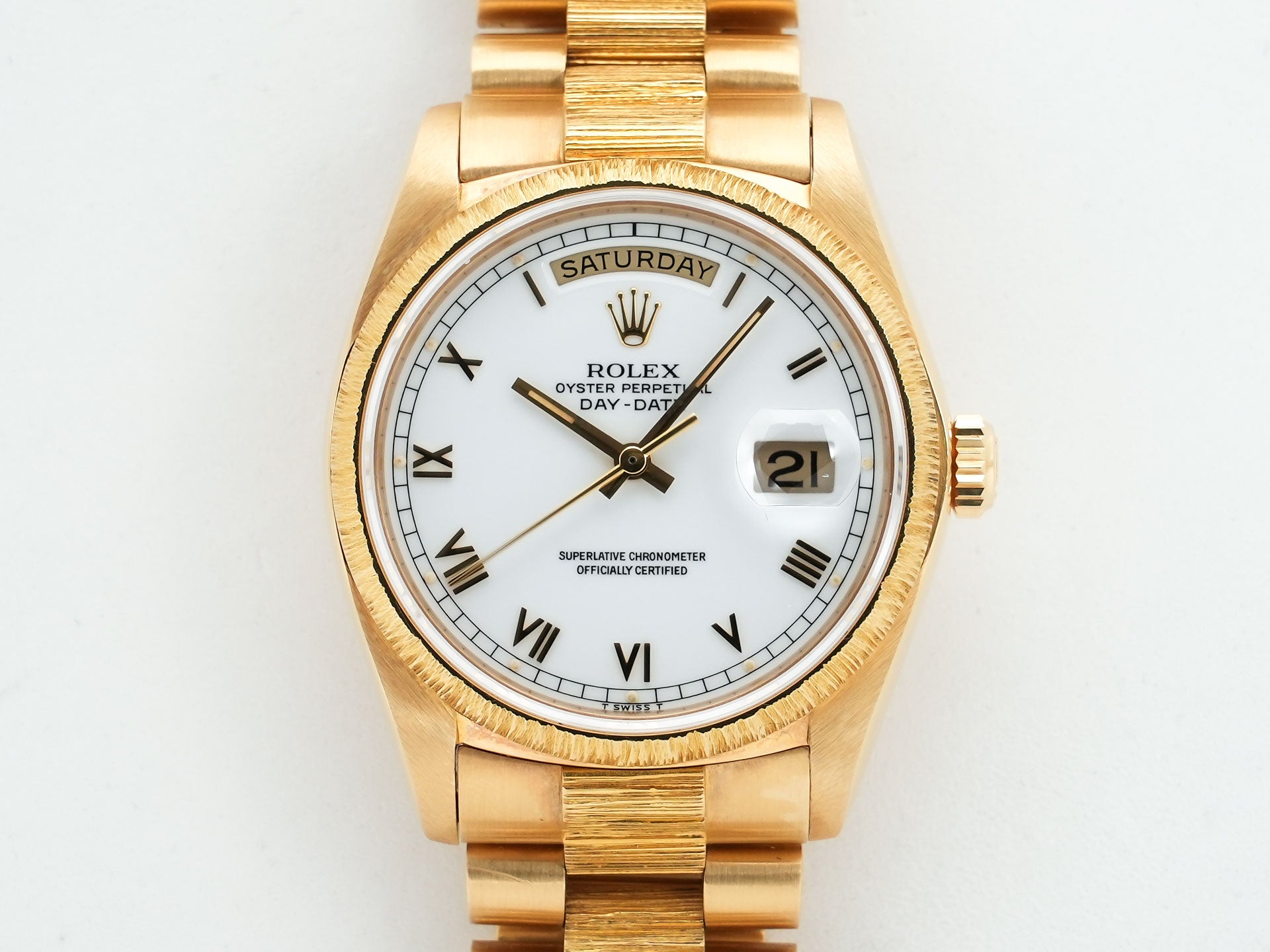 ロレックス デイデイト Ref.18078 イエローゴールド ホワイトローマン文字盤 中古 akvtr2yx
