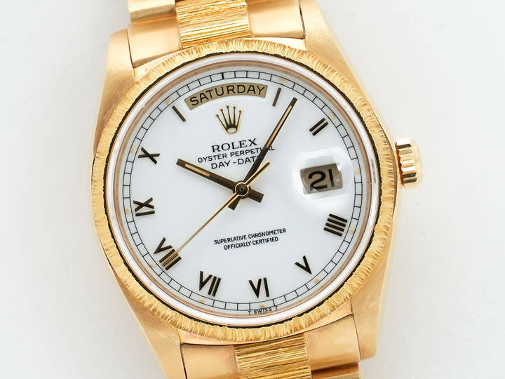 ロレックス デイデイト Ref.18078 イエローゴールド ホワイトローマン文字盤 中古 akvtr2yx