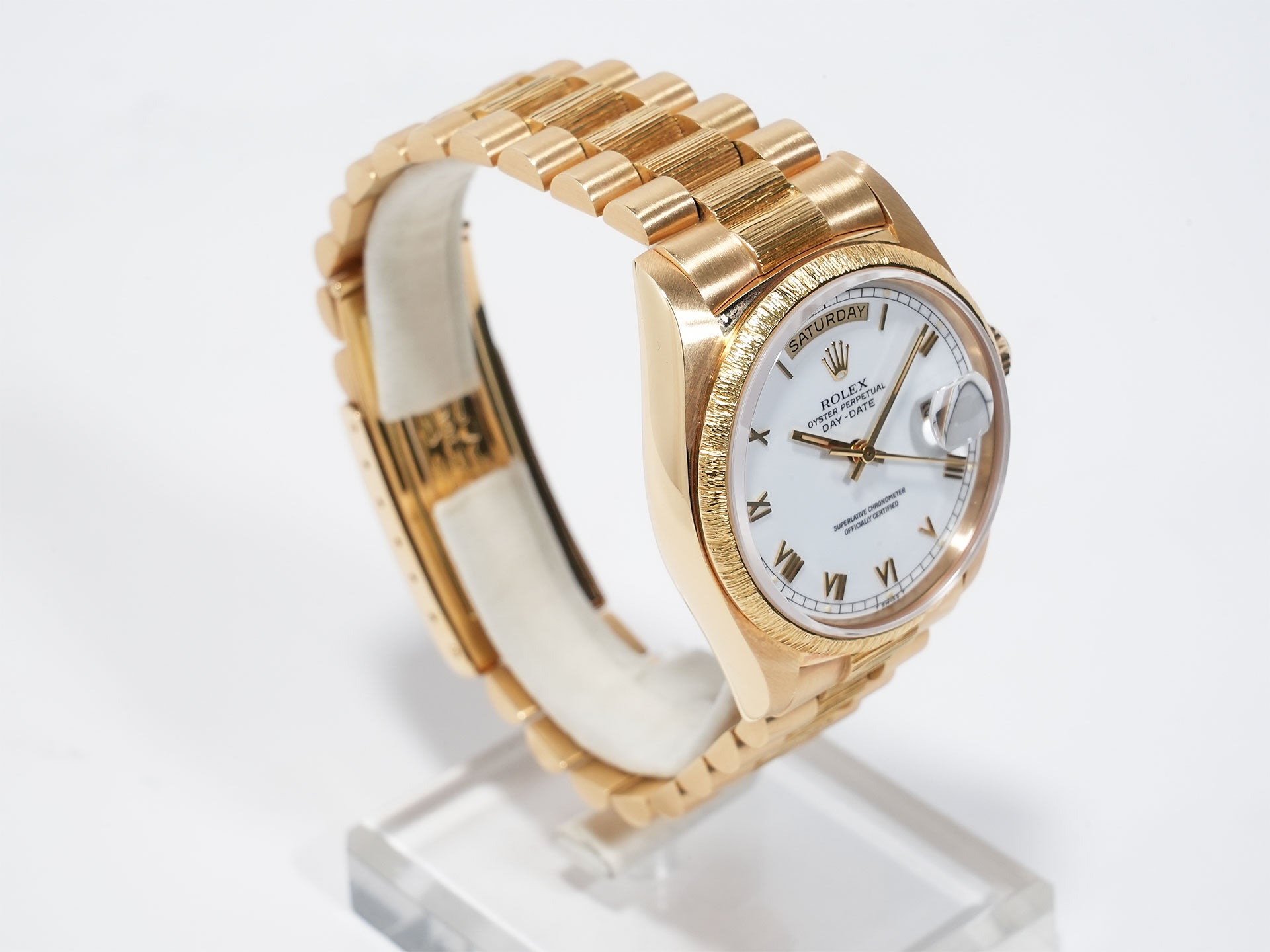 ロレックス デイデイト Ref.18078 イエローゴールド ホワイトローマン文字盤 中古 akvtr2yx