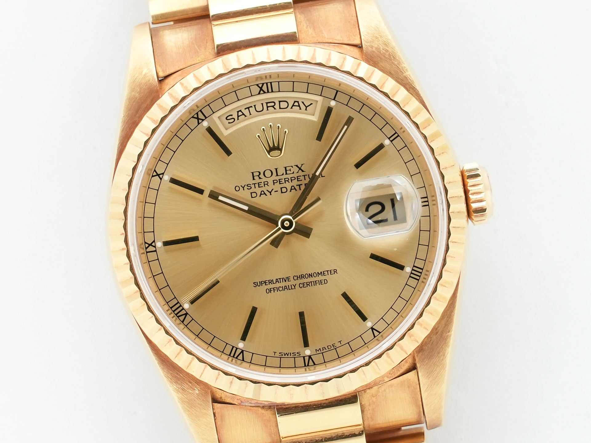 ロレックス デイデイト36 Ref.18238 イエローゴールド シャンパンローマン文字盤 中古 gi2kdoyo