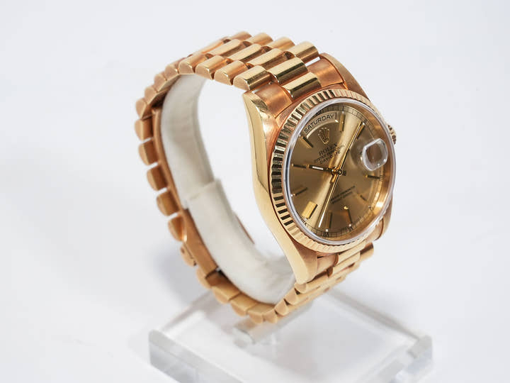 ロレックス デイデイト36 Ref.18238 イエローゴールド シャンパンローマン文字盤 中古 gi2kdoyo