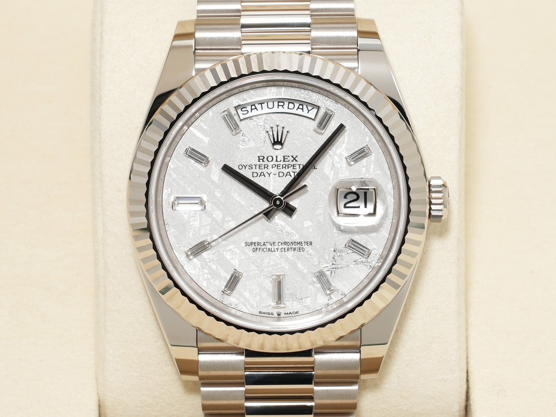 ロレックス デイデイト40 Ref.228239A ホワイトゴールド メテオライト文字盤 未使用 woyqhf4x