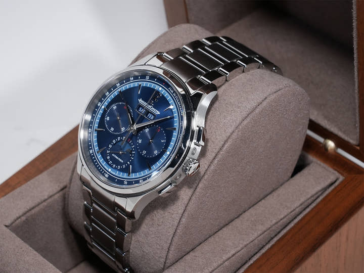 Jaeger-LeCoultre Master Control Chronograph Calendar Ref. Q4138180 Stainless Steel Blue Dial Pre-owned bz9bxxga