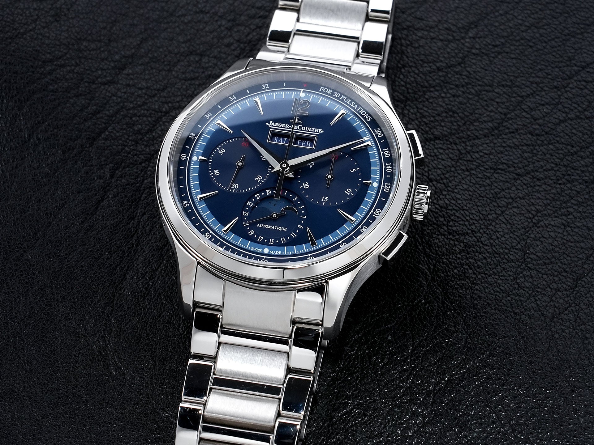 Jaeger-LeCoultre Master Control Chronograph Calendar Ref. Q4138180 Stainless Steel Blue Dial Pre-owned bz9bxxga