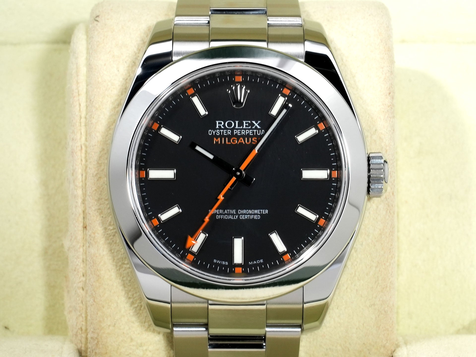 ロレックス ミルガウス Ref.116400 ステンレススチール ブラック文字盤 美品 6g993eh6