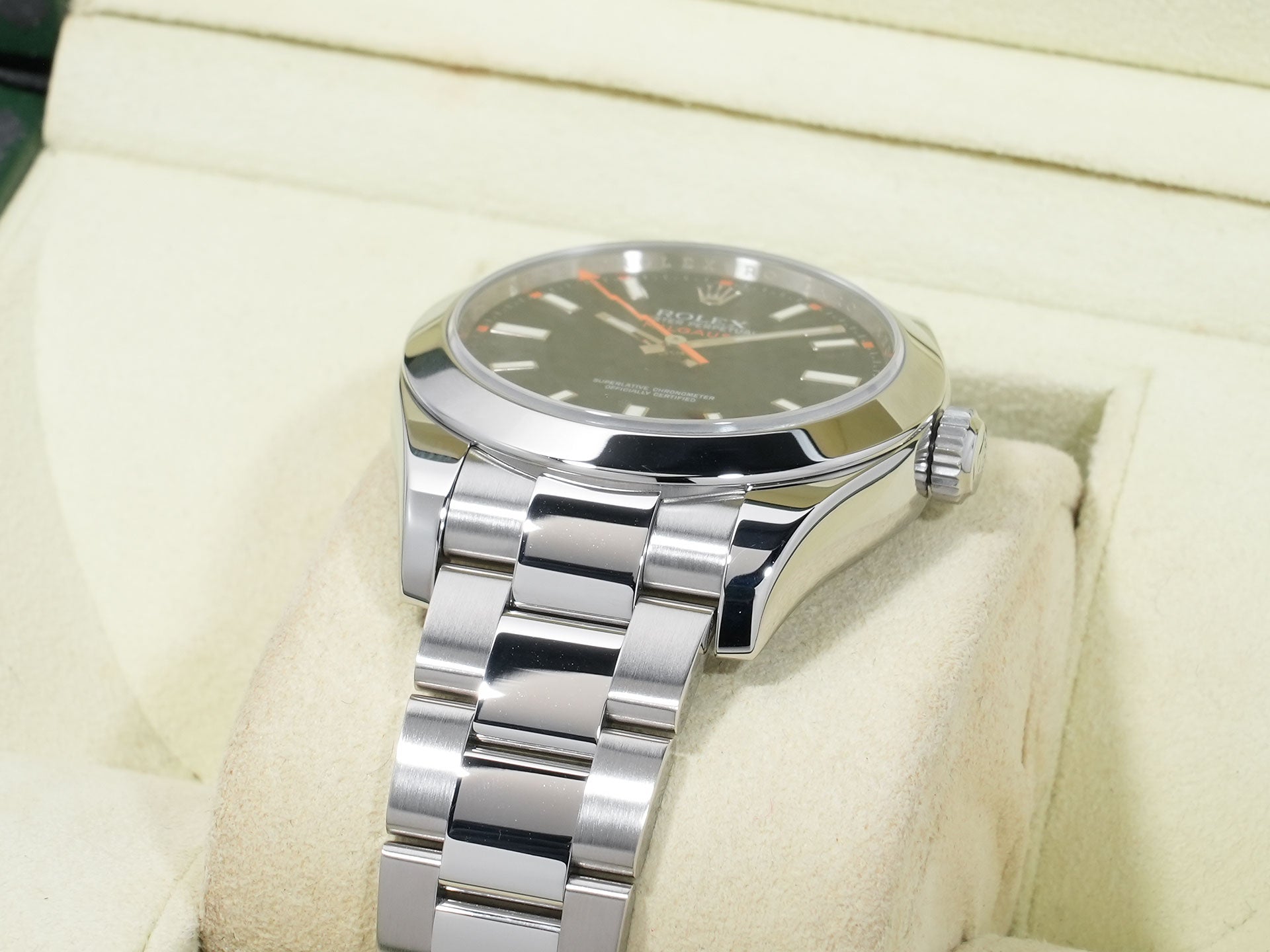 ロレックス ミルガウス Ref.116400 ステンレススチール ブラック文字盤 美品 6g993eh6