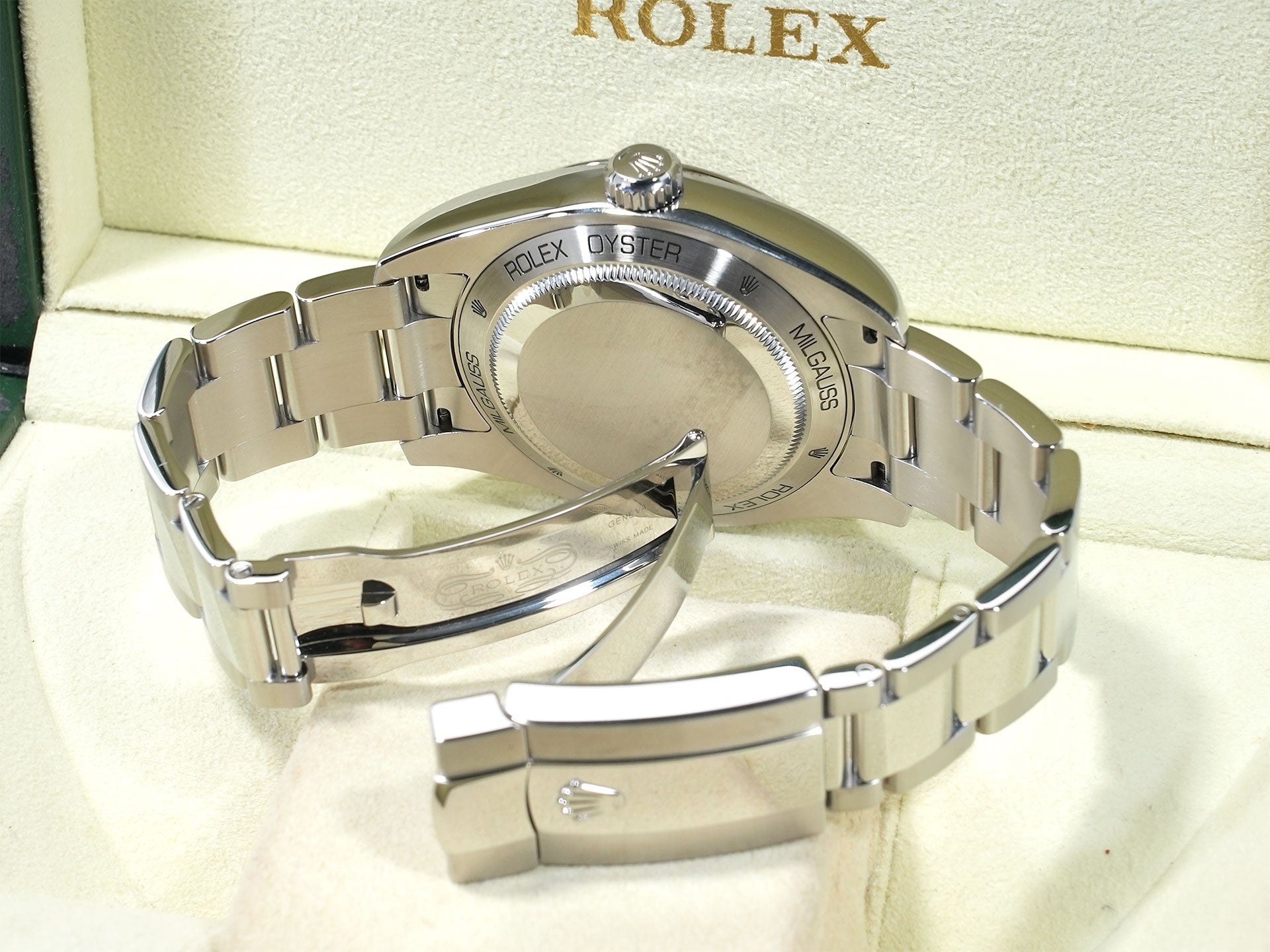 ロレックス ミルガウス Ref.116400 ステンレススチール ブラック文字盤 美品 6g993eh6