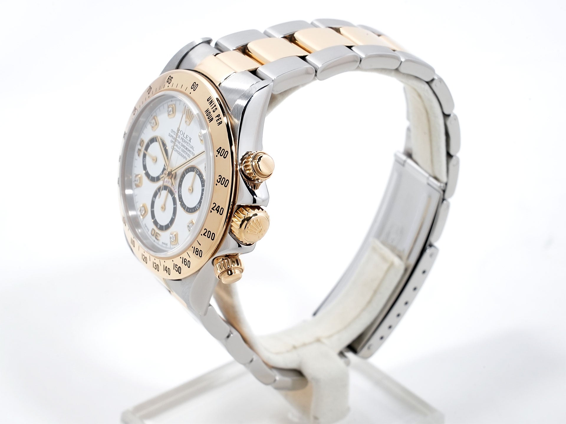 ロレックス デイトナ エルプリメロ Ref.16523G ステンレススチール/イエローゴールド ホワイト×8Pダイヤ文字盤 中古 y5udwi4g