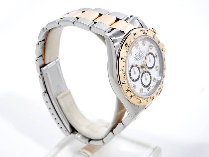 ロレックス デイトナ エルプリメロ Ref.16523G ステンレススチール/イエローゴールド ホワイト×8Pダイヤ文字盤 中古 y5udwi4g