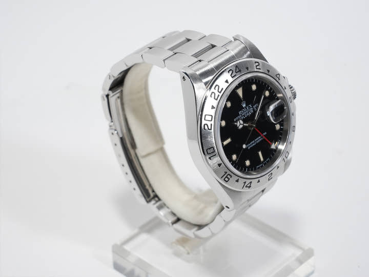 Pre-owned Rolex Explorer II Ref. 16570 Stainless Steel Black Dial Oyster Bracelet (eszamjpa)