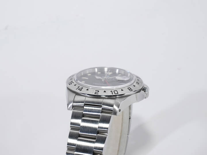 Pre-owned Rolex Explorer II Ref. 16570 Stainless Steel Black Dial Oyster Bracelet (eszamjpa)