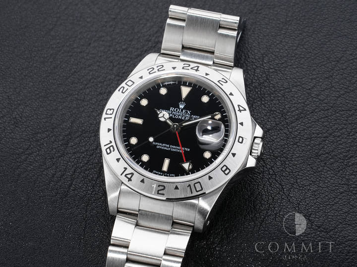 Pre-owned Rolex Explorer II Ref. 16570 Stainless Steel Black Dial Oyster Bracelet (eszamjpa)