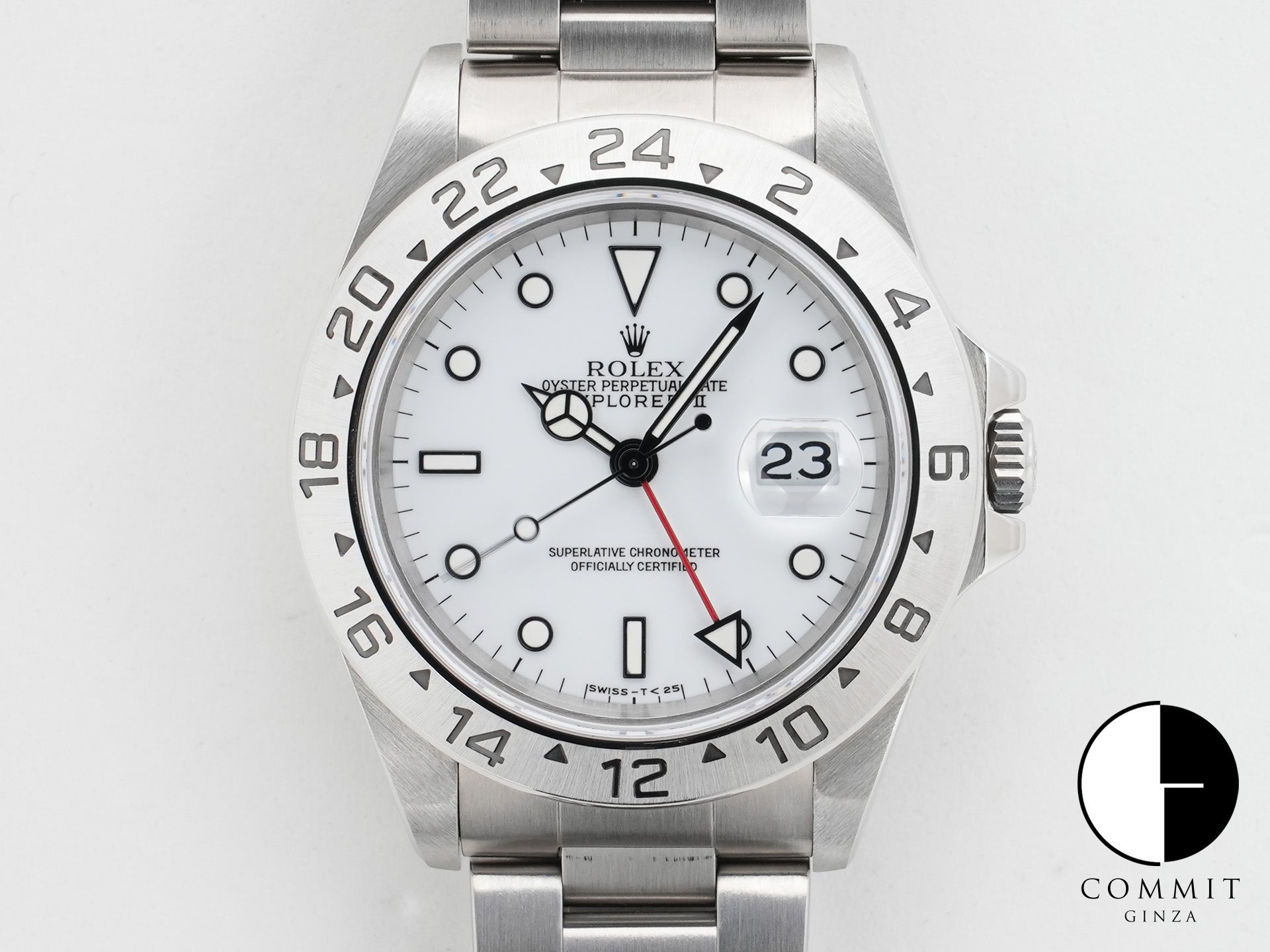 ロレックス エクスプローラーII Ref.16570 ステンレススチール ホワイト文字盤 オイスターブレスレット 中古 bhhbfcb3