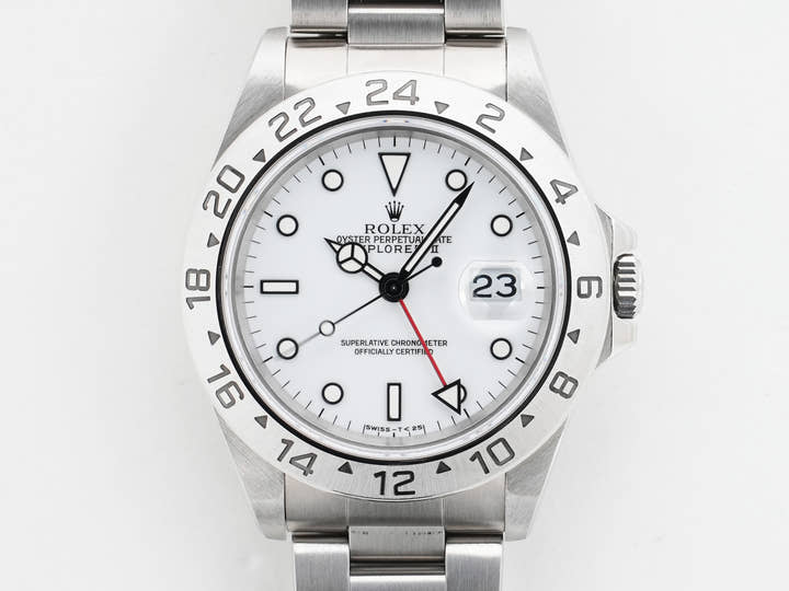 ロレックス エクスプローラーII Ref.16570 ステンレススチール ホワイト文字盤 オイスターブレスレット 中古 bhhbfcb3