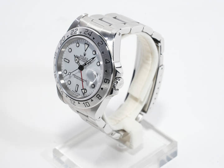 ロレックス エクスプローラーII Ref.16570 ステンレススチール ホワイト文字盤 オイスターブレスレット 中古 bhhbfcb3