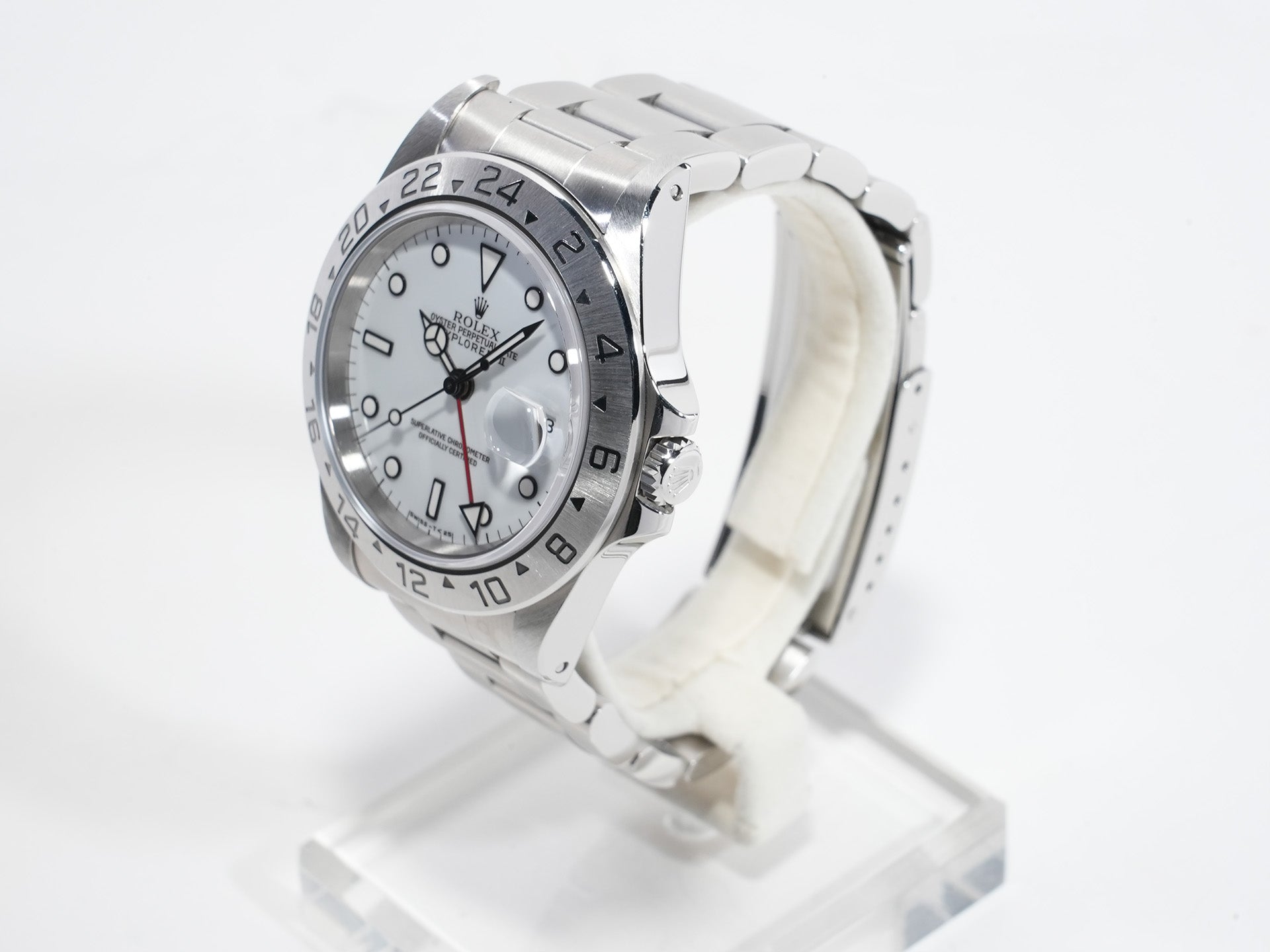ロレックス エクスプローラーII Ref.16570 ステンレススチール ホワイト文字盤 オイスターブレスレット 中古 bhhbfcb3