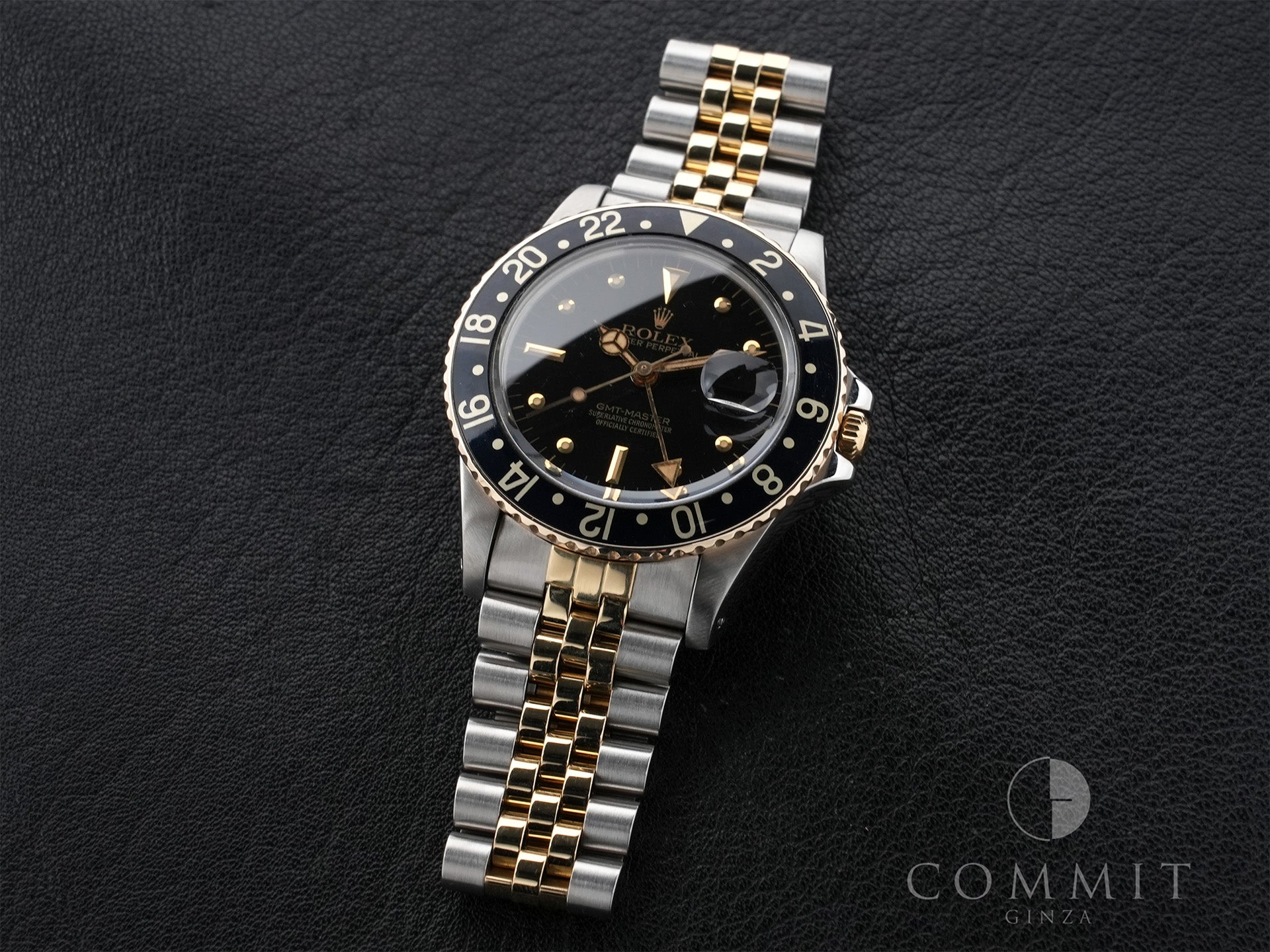 ロレックス GMTマスター Ref.16753 ステンレススチール/イエローゴールド ブラック文字盤 ジュビリーブレスレット 中古 56nqjw2u