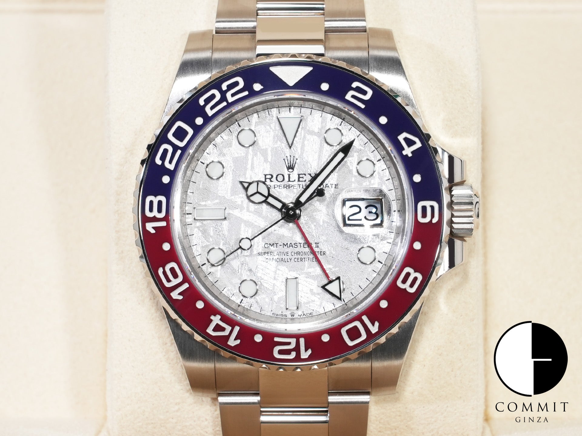 ロレックス GMTマスターII Ref.126719BLRO ホワイトゴールド メテオライト文字盤 オイスターブレスレット 美中古 q9mqspyo
